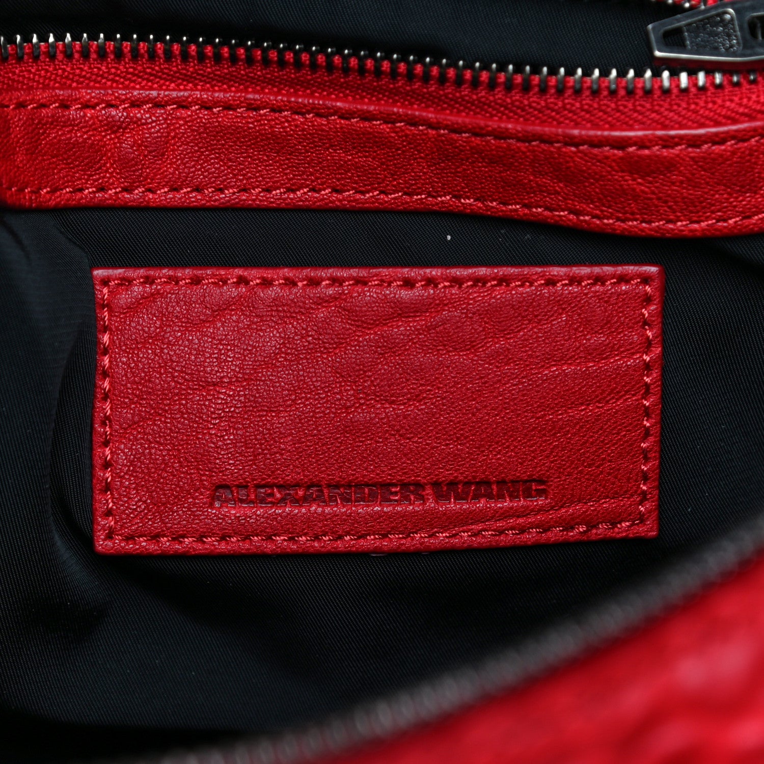 Alexander Wang Pebbled Lambskin Rockie Red Gunmetal Hardware 5 of 8