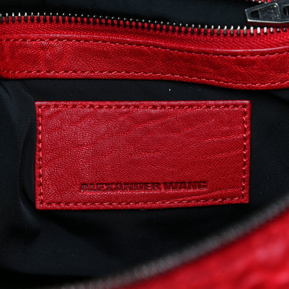 Alexander Wang Pebbled Lambskin Rockie Red Gunmetal Hardware 5 of 8