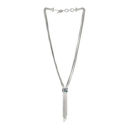 David Yurman Sterling Silver Blue Topaz Confetti Drop Necklace 3 of 4