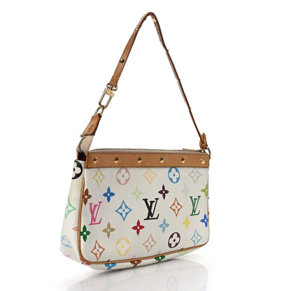 Louis Vuitton Monogram Multicolor Pochette Accessories White 3 of 8