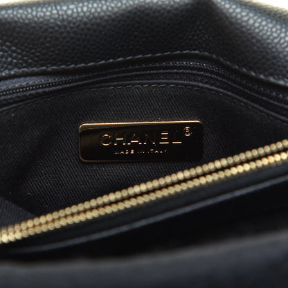 Chanel Caviar Diamond Stitched Small Top Handle Flap Black 8 of 12