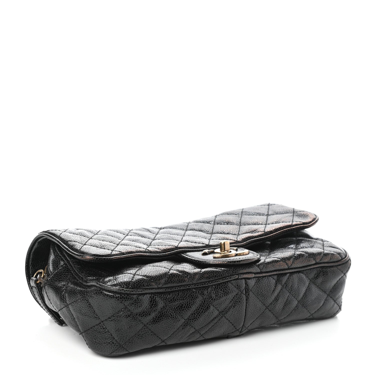Chanel Crumpled Grained Calfskin Quilted Small Shiva Flap Black 4 of 10