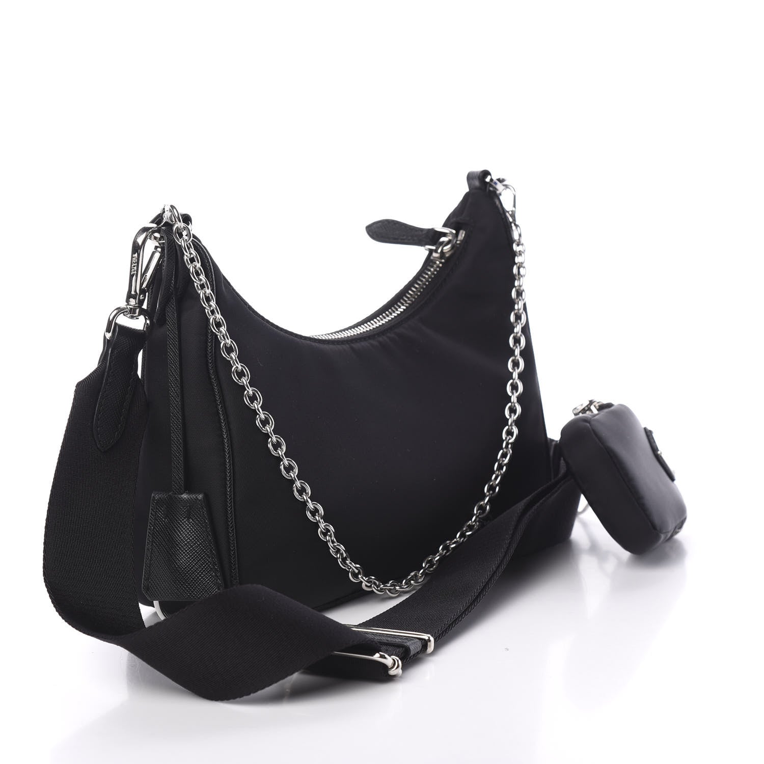 Prada Nylon Re-Edition 2005 Shoulder Bag Black 2 of 8