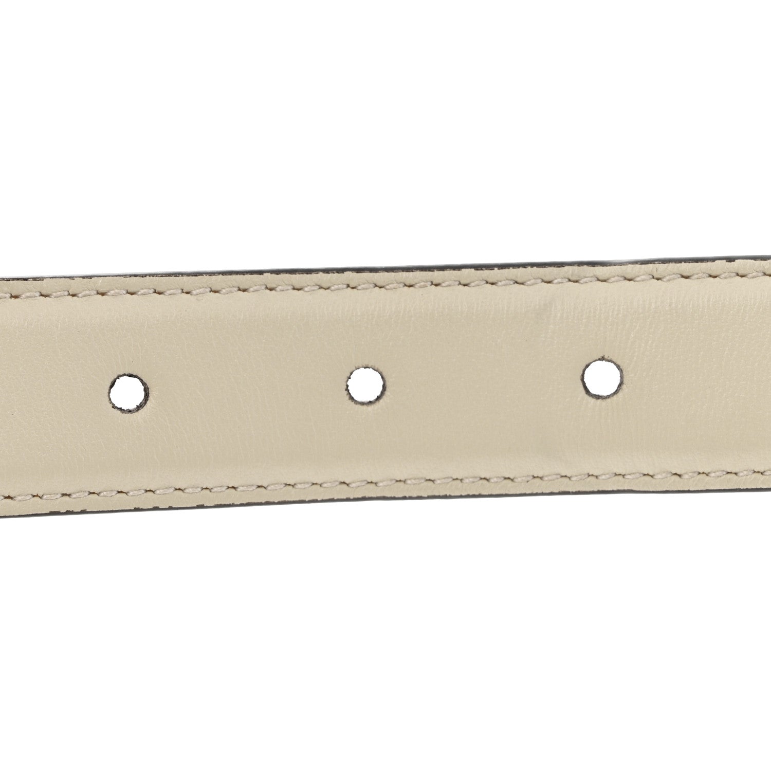 Gucci Plutone Calfskin Round Interlocking G 25mm Belt 90 36 Mystic White 3 of 5