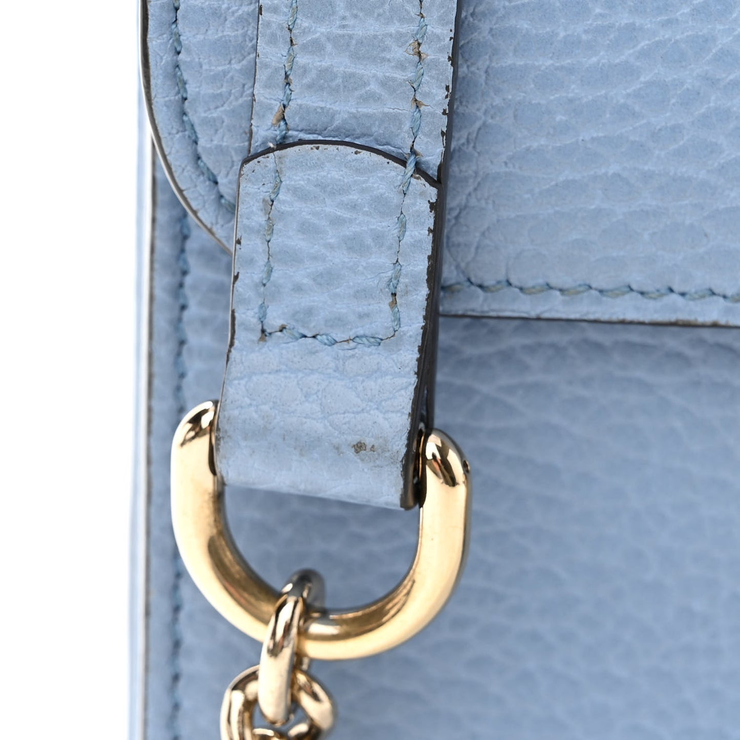 Dollar Calfskin Small Interlocking G Shoulder Bag Mineral Blue