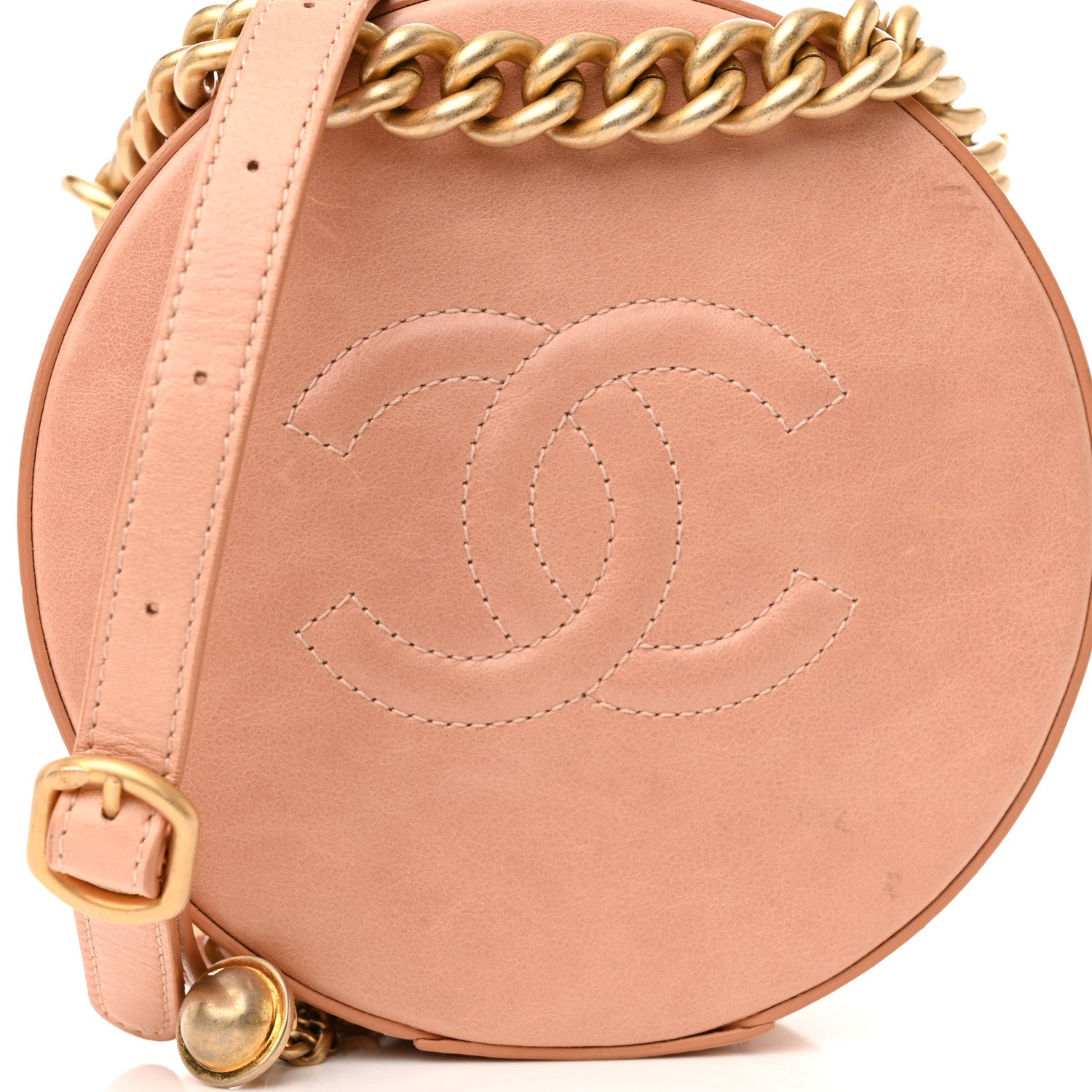 Chanel Calfskin Round As Earth Evening Bag Beige 8 of 13