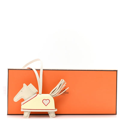 Hermes Milo Lambskin Grigri Rodeo Robeo Coeur Bag Charm PM Craie Jaune Milton Rouge Radieux 5 of 5