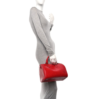 Louis Vuitton Epi Speedy 25 Castillan Red 2 of 11