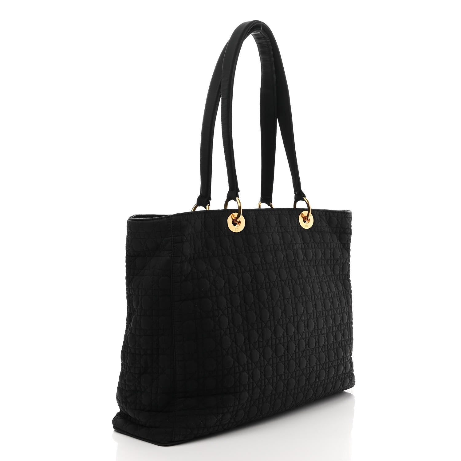 Christian Dior Nylon Cannage Large Lady Dior Tote Black 3 of 12