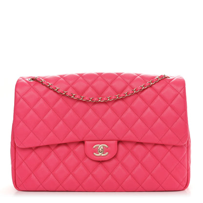 Chanel Caviar Quilted XXL Travel Flap Bag Dark Pink 1 of 11