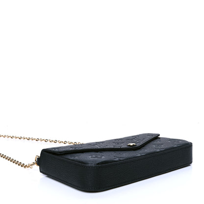 Louis Vuitton Empreinte Pochette Felicie Chain Wallet Black 4 of 5