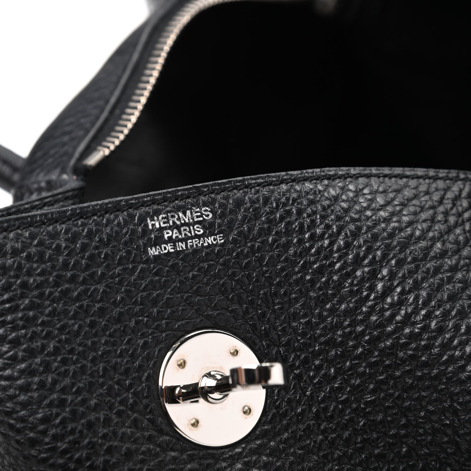 Hermes Taurillon Clemence Lindy 34 Black 6 of 9