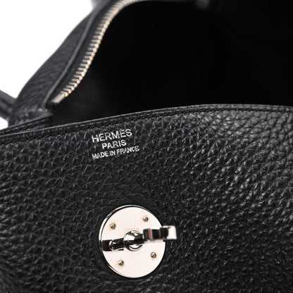 Hermes Taurillon Clemence Lindy 34 Black 6 of 9