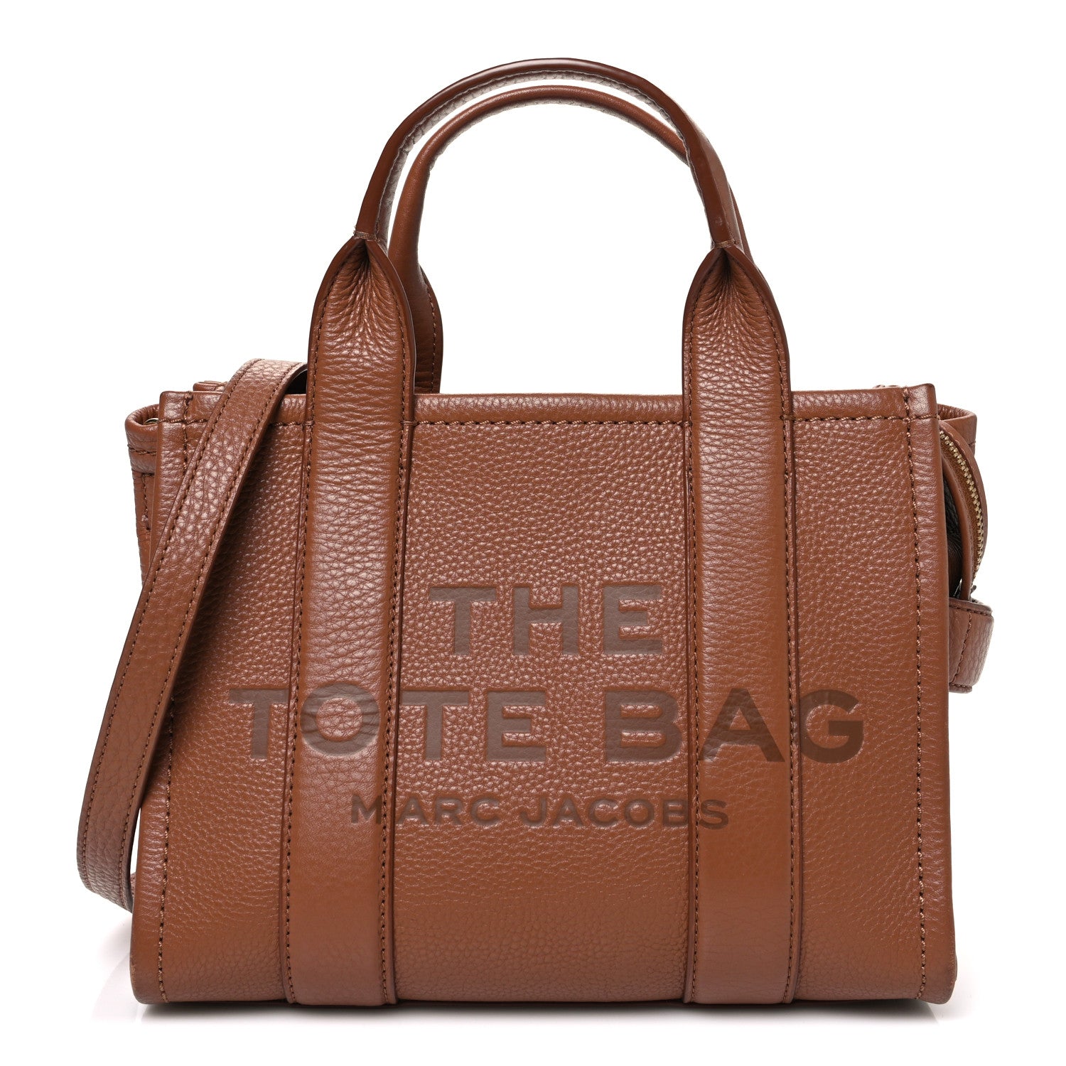 Marc Jacobs Grained Calfskin Small The Tote Bag Argan Oil 1 of 11