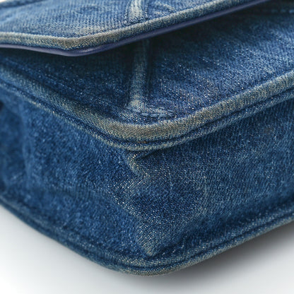Chanel Denim Quilted Chanel 19 Wallet On Chain WOC Blue 9 of 11