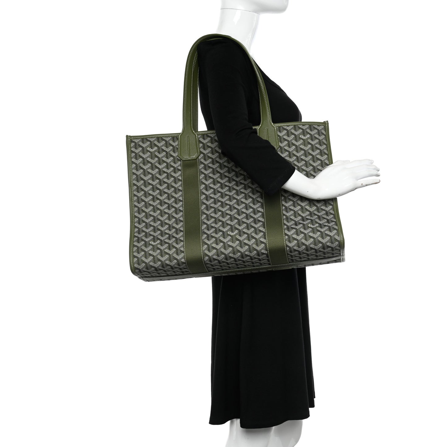 Goyardine Villette MM Tote Khaki