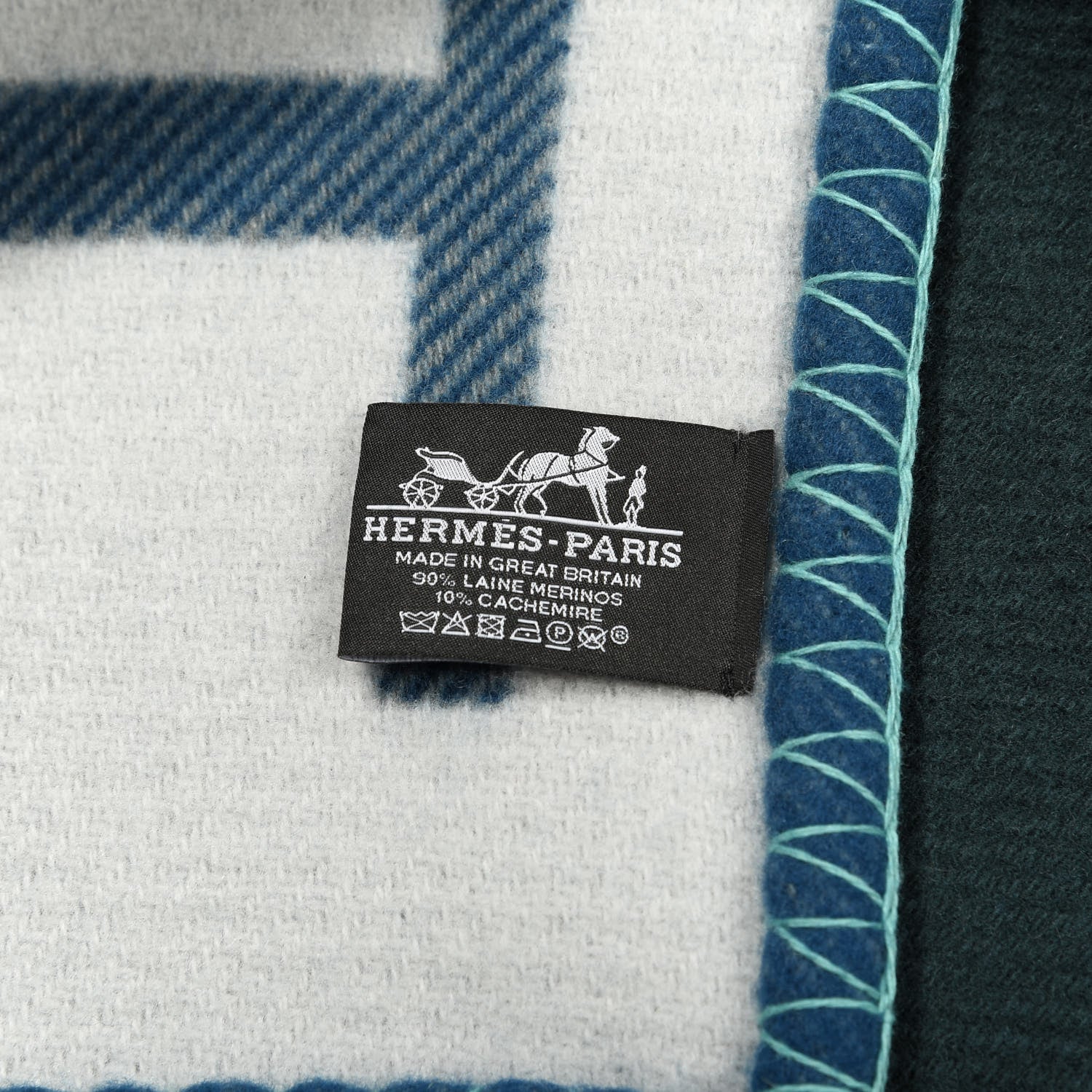 Hermes Wool Cashmere Avalon Vibration Blanket 2 of 2