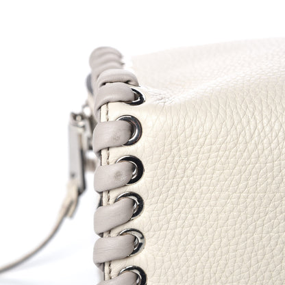 Fendi Cuoio Romano Selleria Vitello Dolce Lace Up Lei Boston Tote Camelia Milk Grigio Polvere 10 of 12