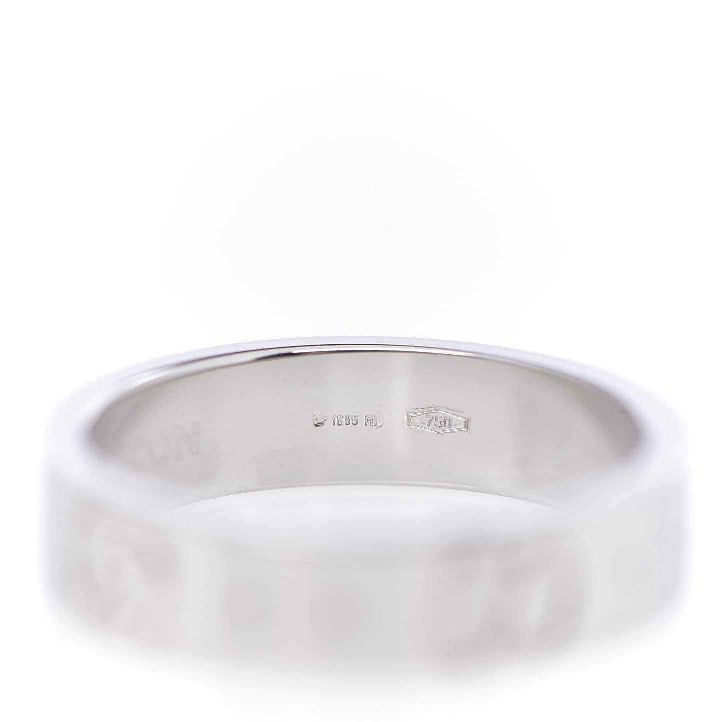 18K White Gold 4mm Icon Thin Band Ring 46 3.75