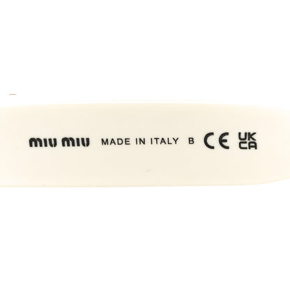 Miu Miu Acetate Glimpse Cat Eye Sunglasses SMU 07Z White 5 of 7
