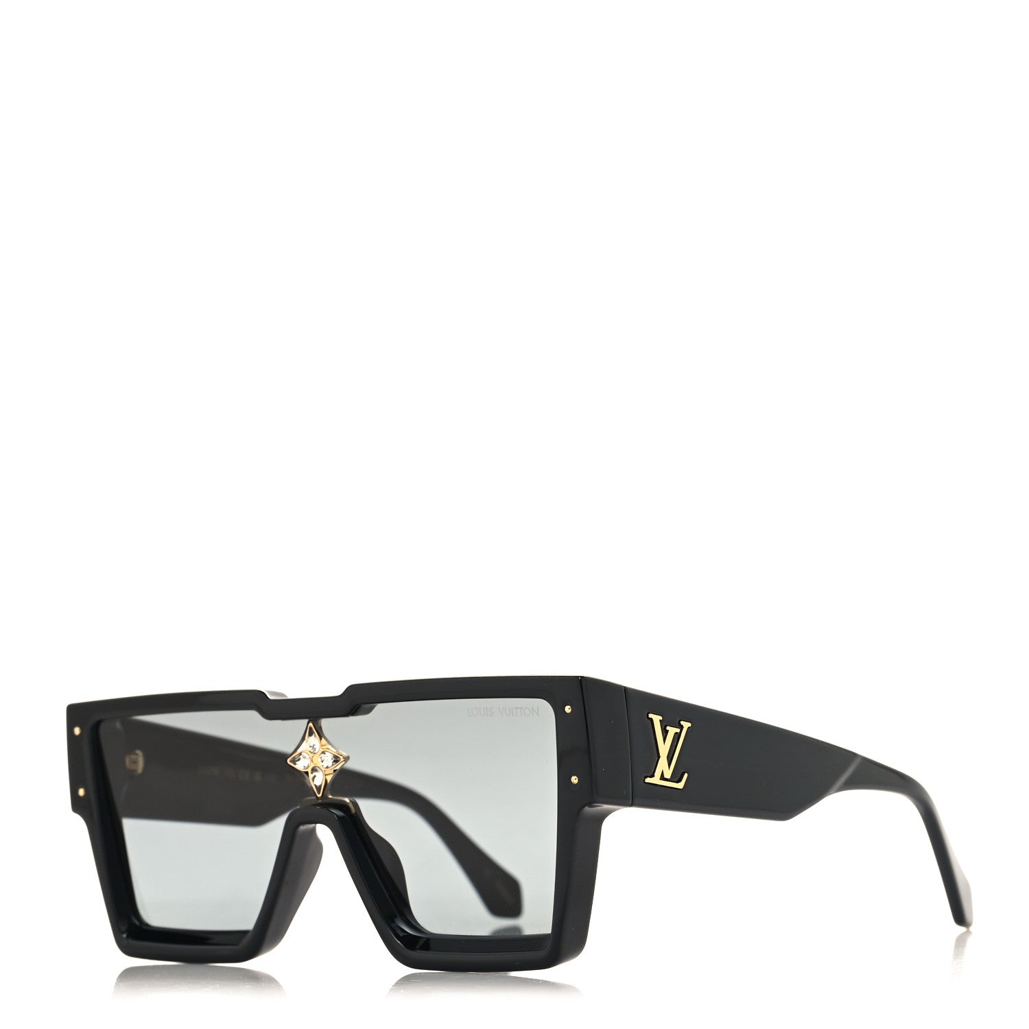 Louis Vuitton Acetate Swarovski Crystal Cyclone Sunglasses Z1578E Black 1 of 7