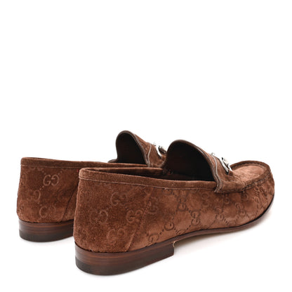 Gucci Luxury Suede Guccissima Mens Horsebit Mocassin Loafers 11.5 Fancy 11.5 Fancy Brown 5 of 10