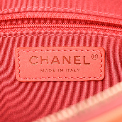 Chanel Goatskin Quilted Tri-Color In & Out Waist Bag Orange Green Pink 8 of 13