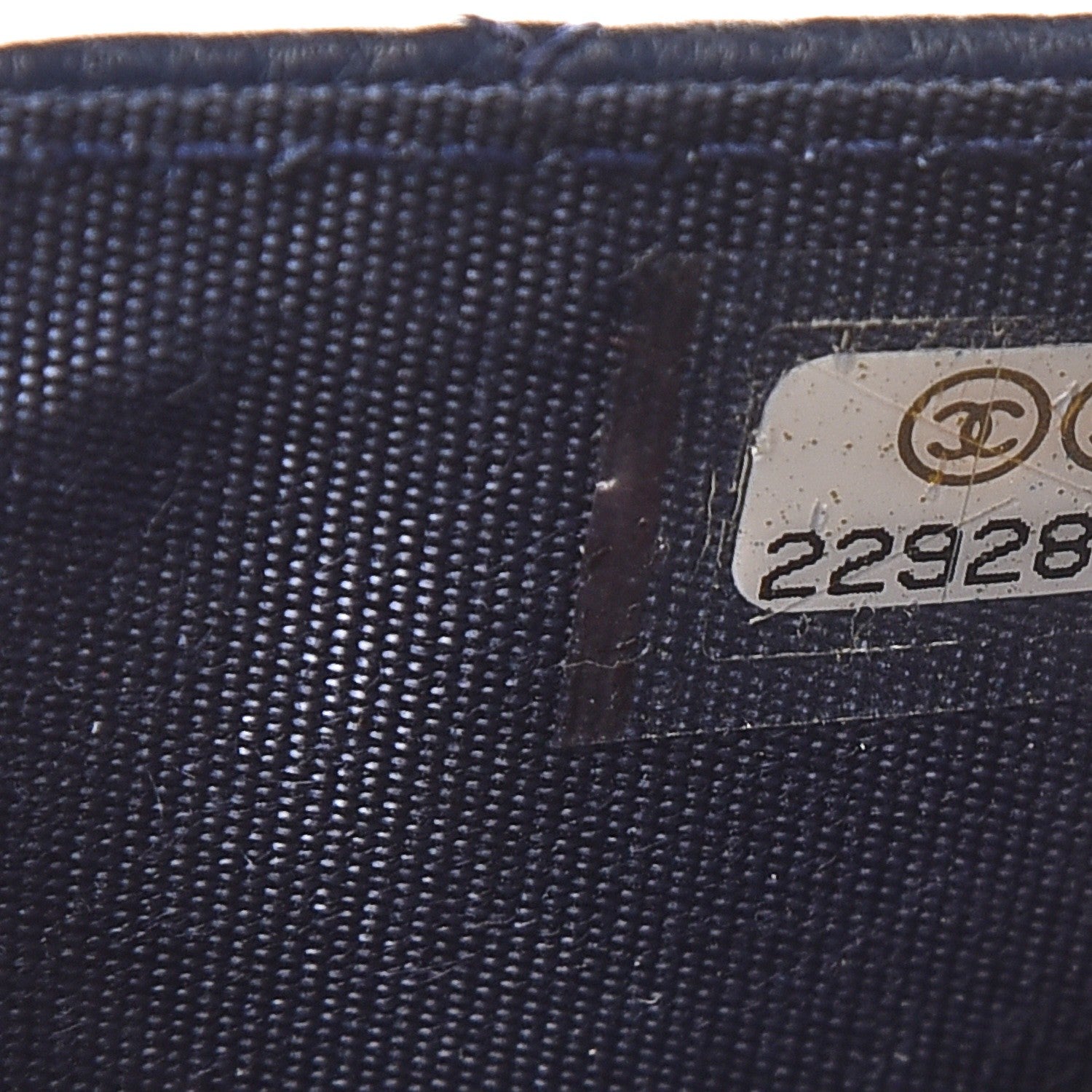 Chanel Grained Calfskin Quilted Boy Card Holder Wallet Dark Blue 7 of 7