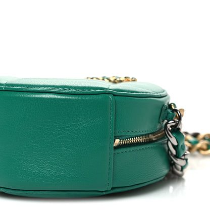 Chanel Lambskin Quilted Chanel 19 Round Clutch With Chain Green 10 of 10