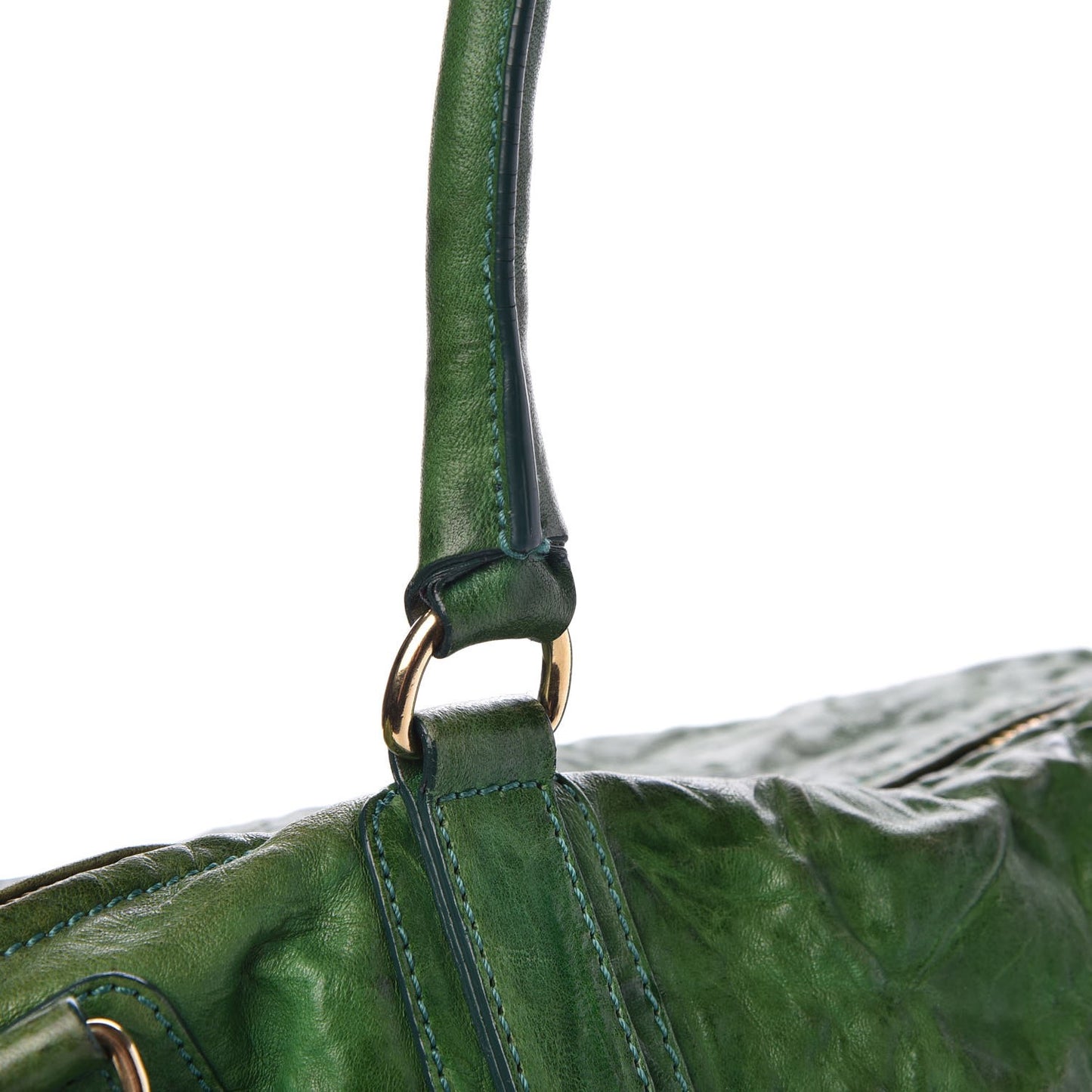 Tumbled Sheepskin Large Pandora Emerald