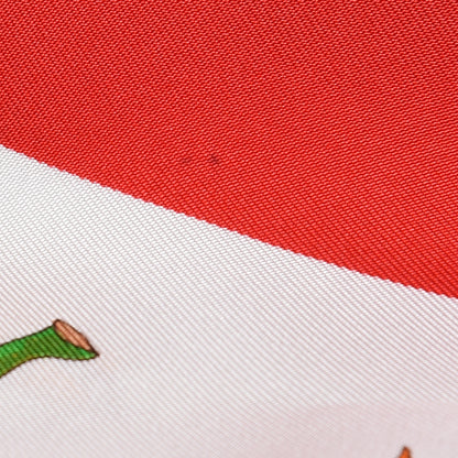 Gucci Silk Monogram Flora Fluo Square Scarf Red 9 of 9