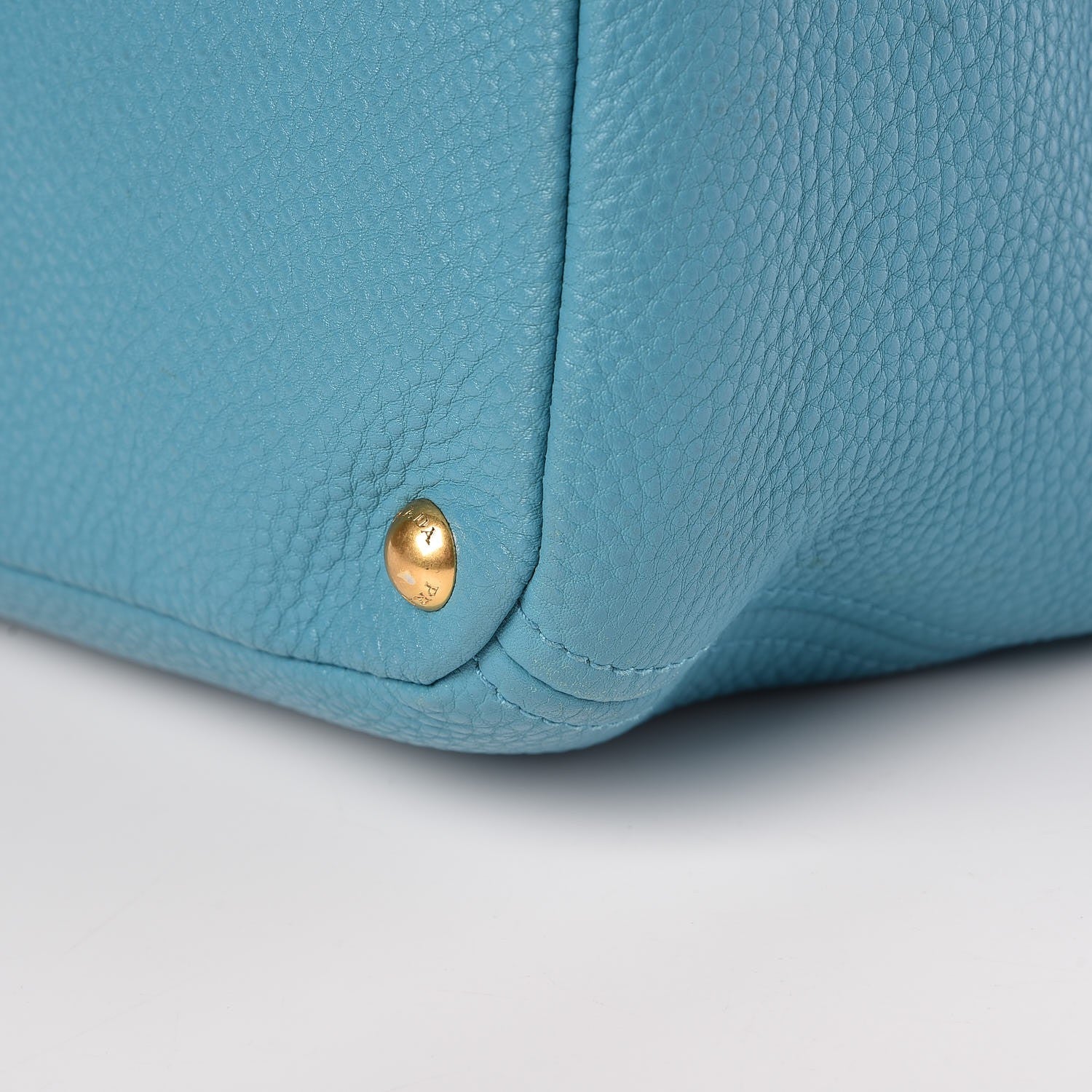 Prada Vitello Daino Side Pocket Shoulder Bag Marine 18 of 19