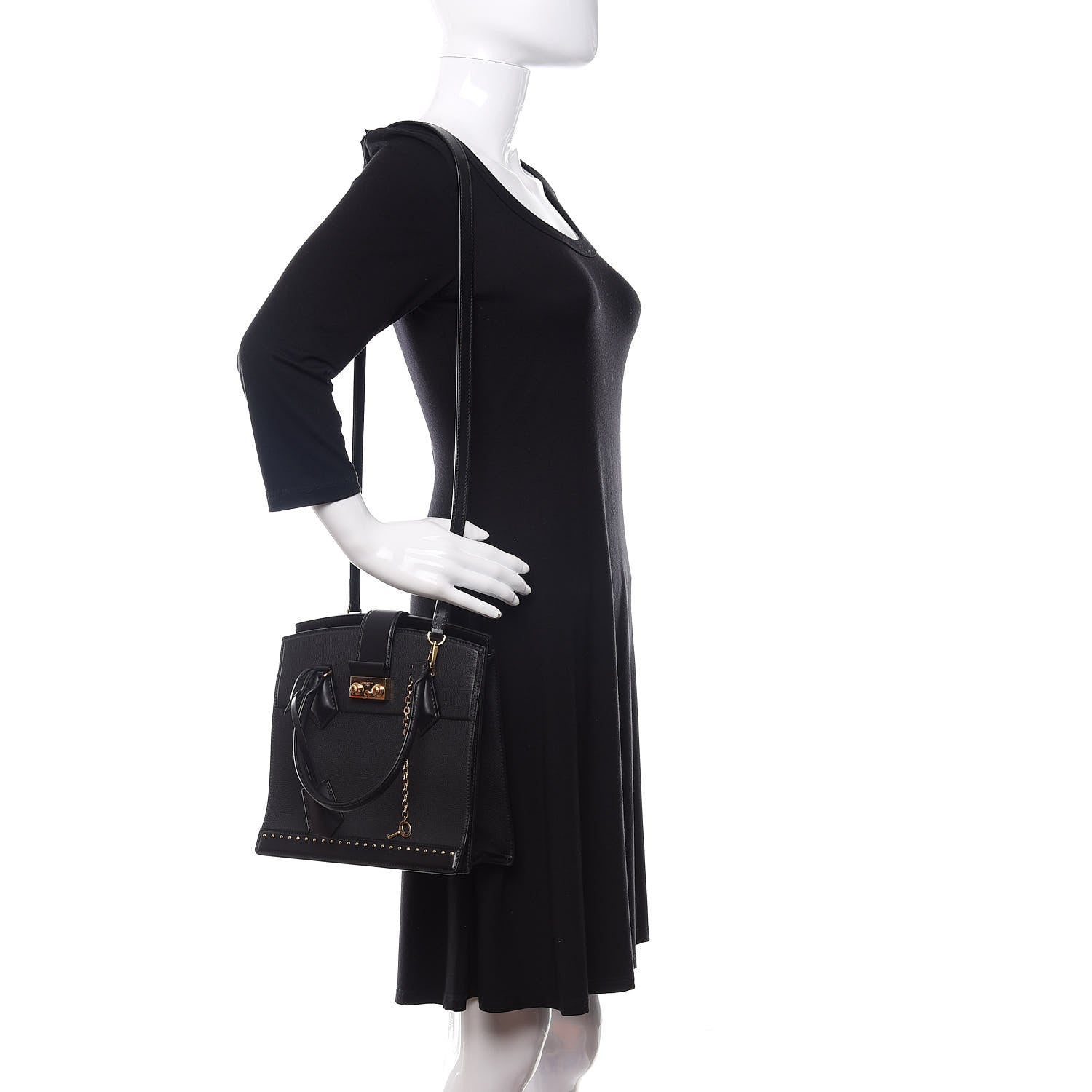 Louis Vuitton Taurillon Cour Marly PM Black 2 of 12