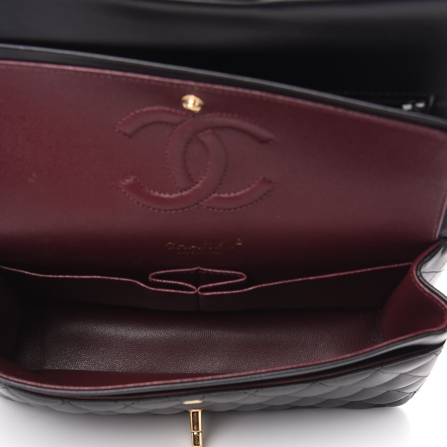 Chanel Lambskin Quilted Medium Double Flap Black 4 of 15