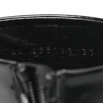 Saint Laurent Glazed Calfskin Opyum Ankle Boots 37 Black 20 of 22