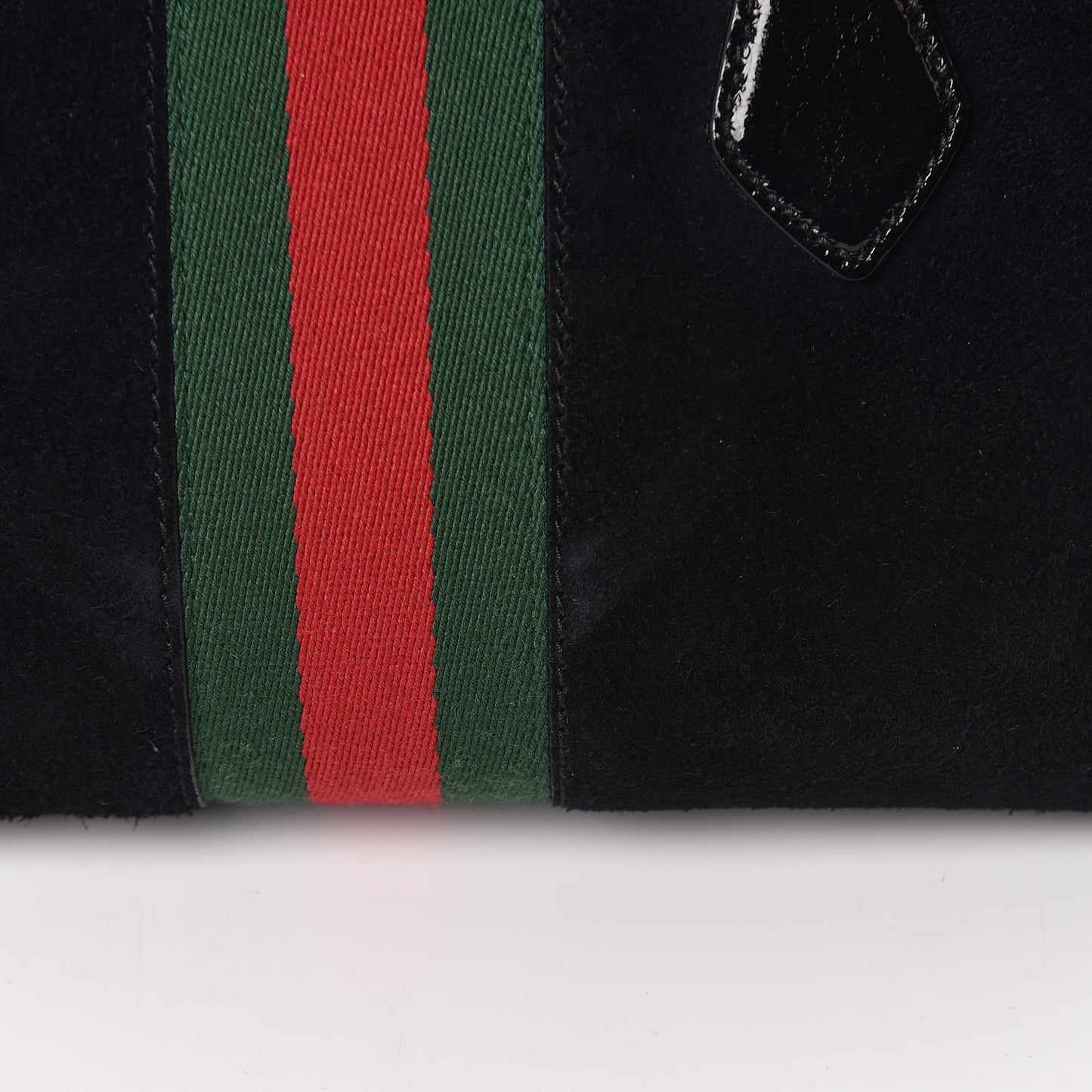 Suede Patent GG Web Medium Ophidia Boston Black