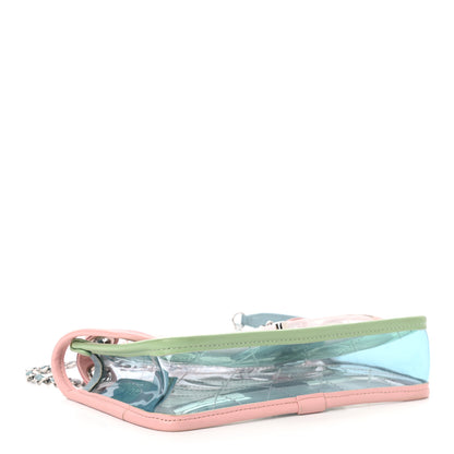 Chanel Lambskin PVC Quilted Mini Coco Splash Flap Blue Green 3 of 10