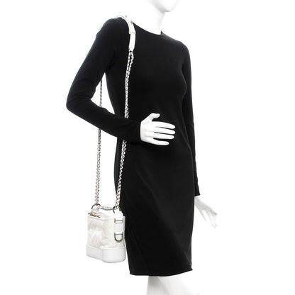 Chanel Aged Calfskin Quilted Small Gabrielle Hobo White 2 of 8
