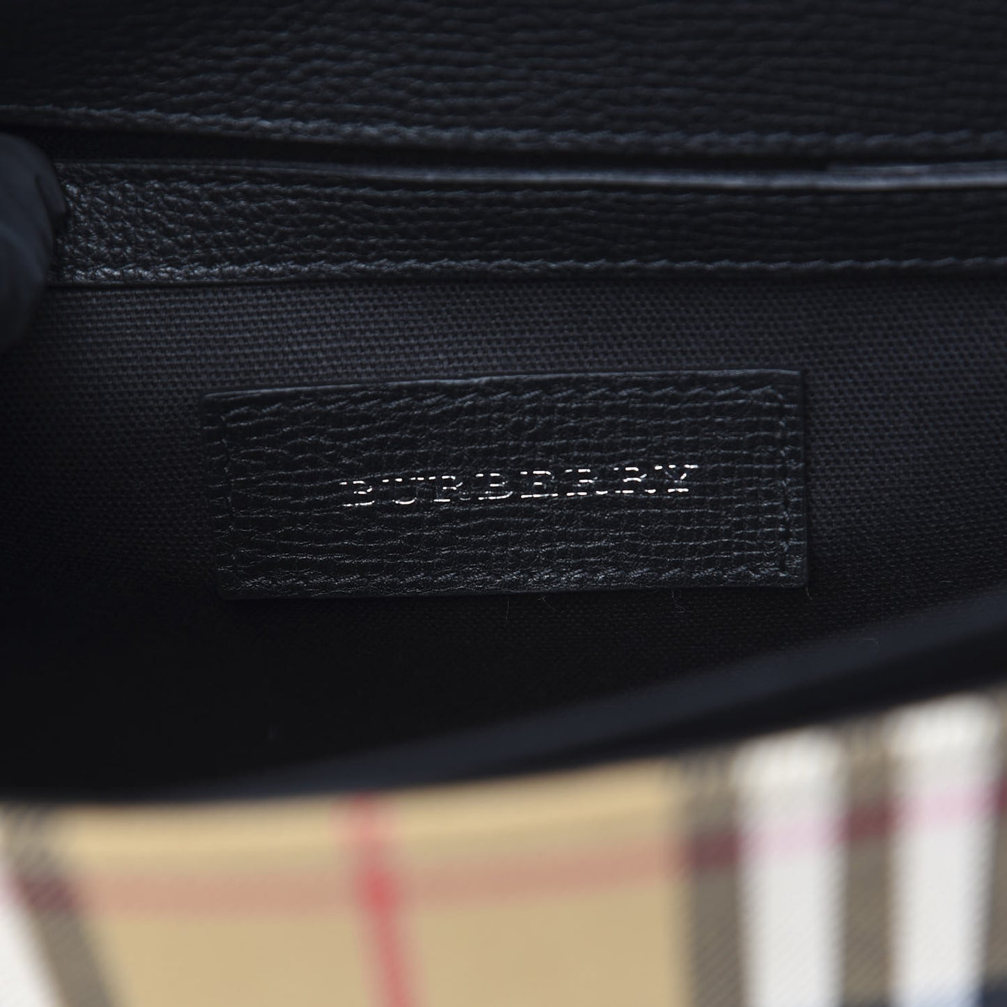 Derby Calfskin Vintage Check Small Macken Crossbody Bag Black