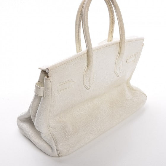 Taurillon Clemence Birkin 30 White