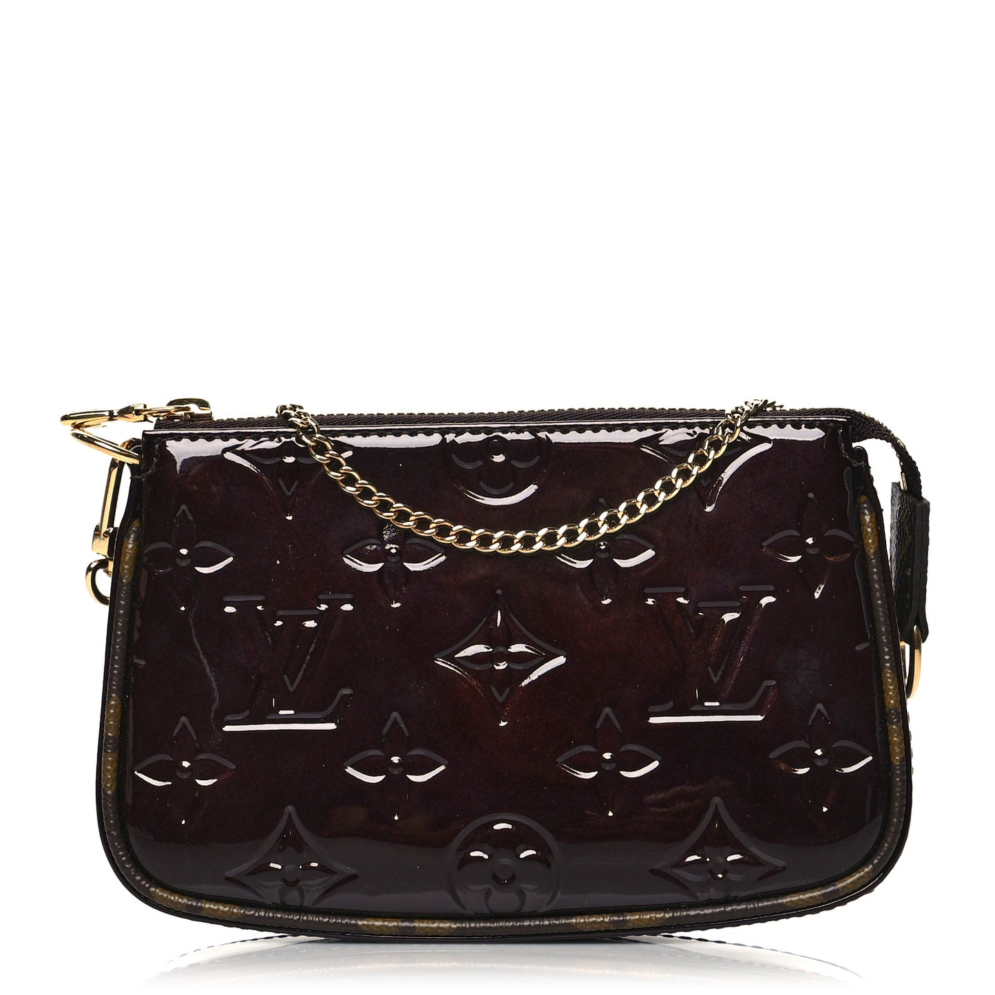 Vernis Monogram Mini Pochette Accessories Amarante