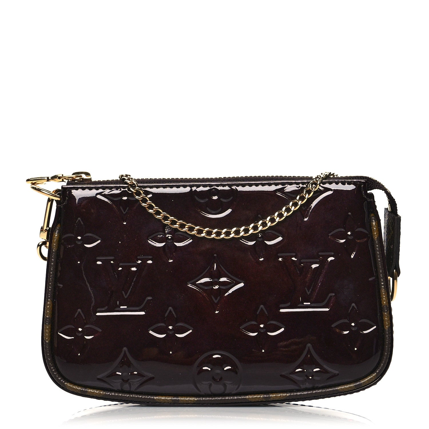 Louis Vuitton Vernis Monogram Mini Pochette Accessories Amarante 1 of 11