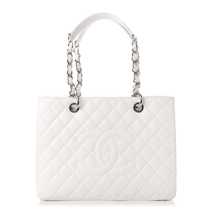 Chanel Caviar Quilted Grand Shopping Tote GST White 1 of 11