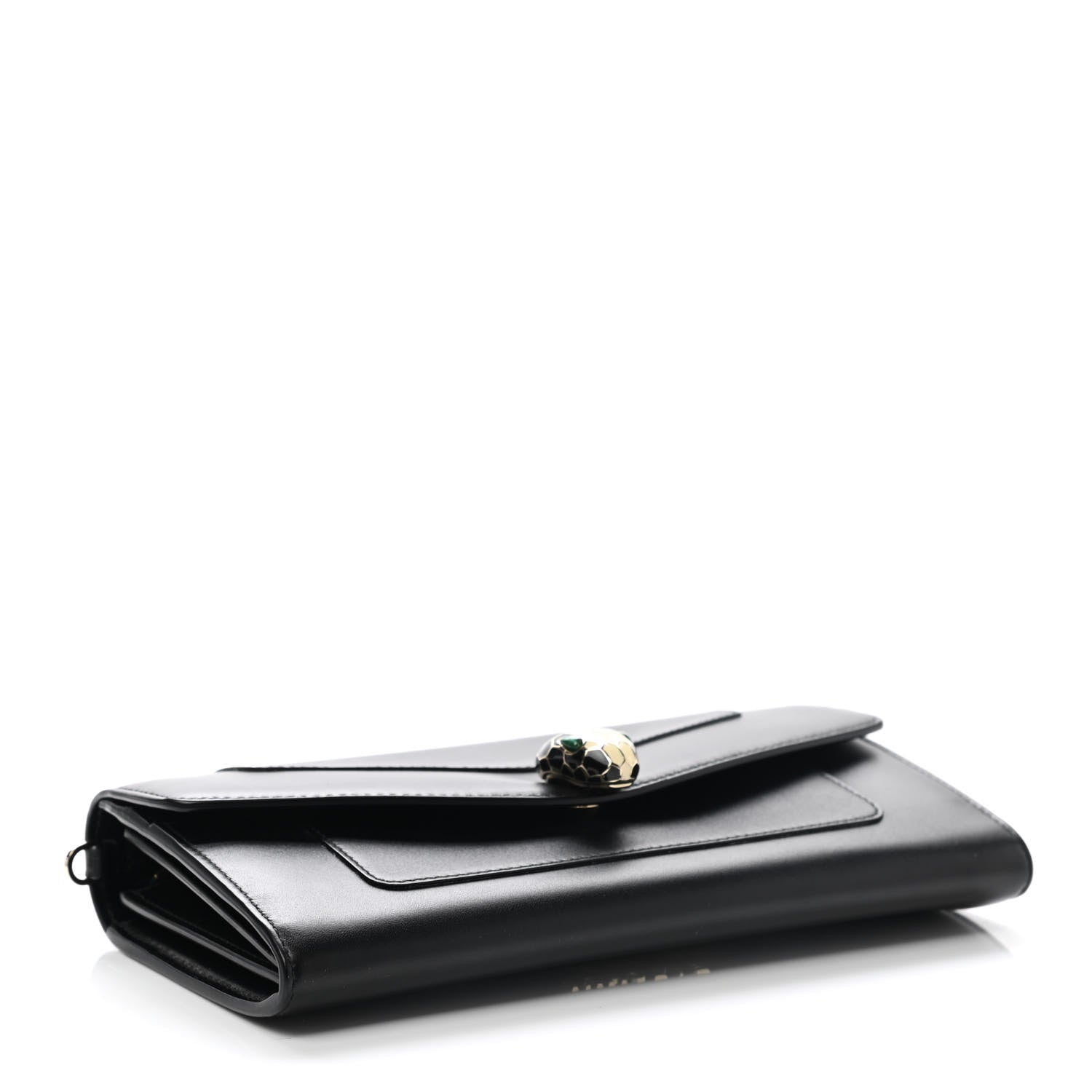Bulgari Calfskin Serpenti Forever Chain Wallet Black 4 of 8