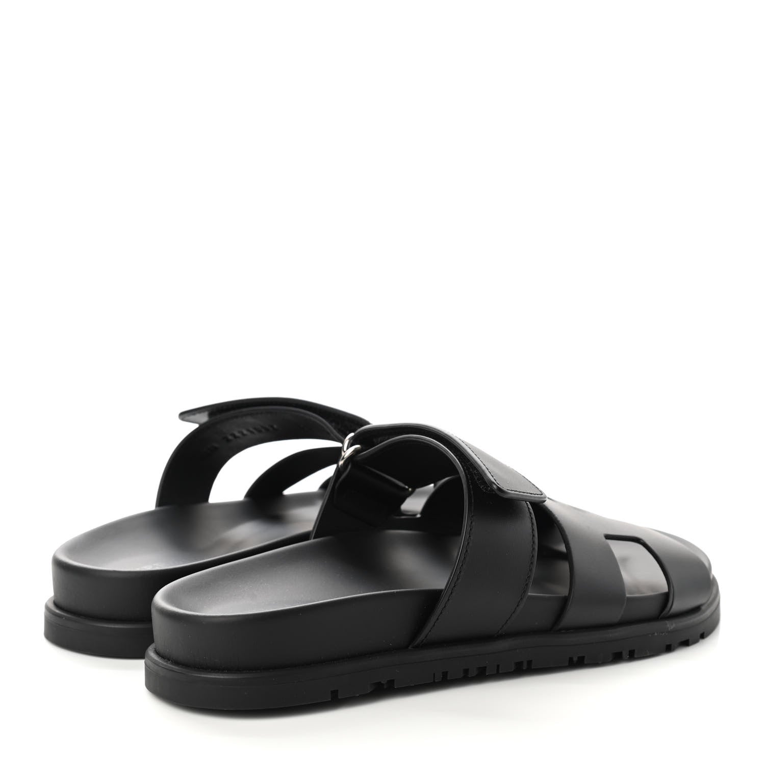 Hermes Calfskin Womens Chypre Sandals 35 Black 4 of 8