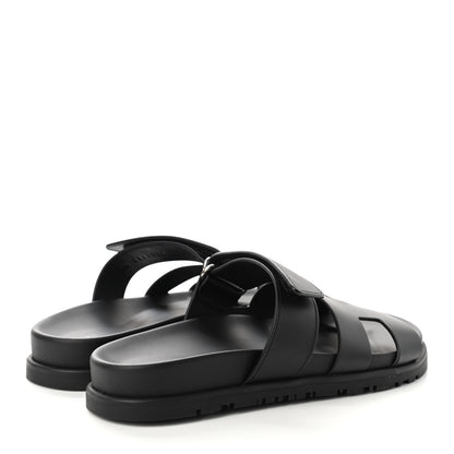 Hermes Calfskin Womens Chypre Sandals 35 Black 4 of 8