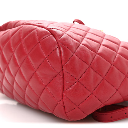 Chanel Lambskin Quilted Small Urban Spirit Backpack Dark Pink 10 of 10