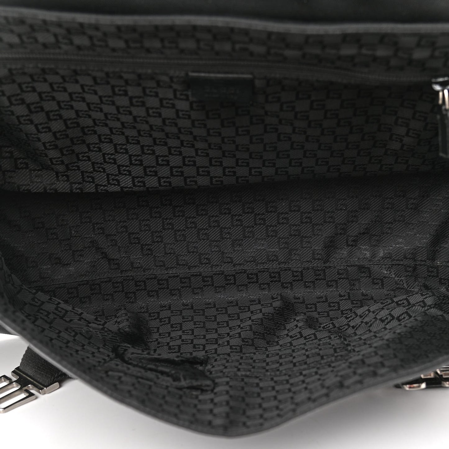 Canvas Double Buckle Flap Messenger Bag Black