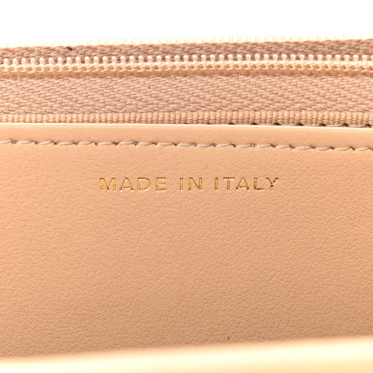 Caviar Quilted Wallet On Chain WOC Beige