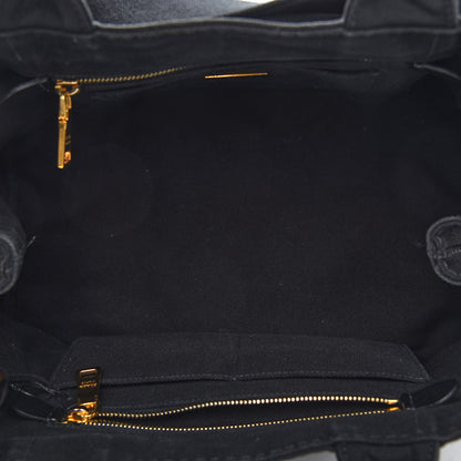Prada Canapa Small Logo Tote Black 5 of 9